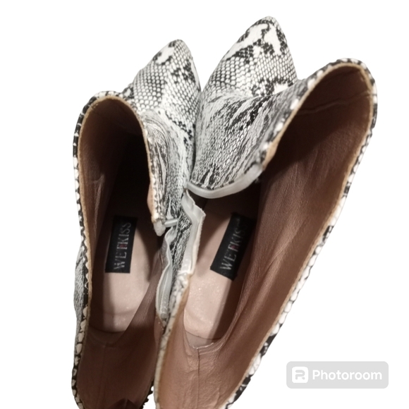 WETKISS Women's Snakeskin Ankle Boots Size 7.5 - Picture 5 of 15